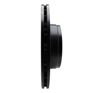 Tesla Model 3 Brake Rotor (1) - Front Right - R1 Concepts - Drilled & Slotted - Black - `17-`25